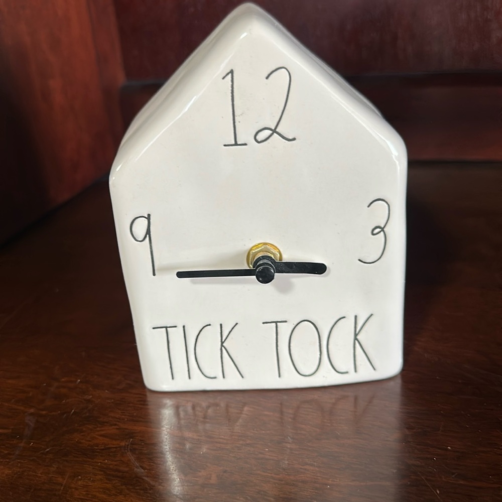 Rae Dunn Tick TocK Clock. NWT